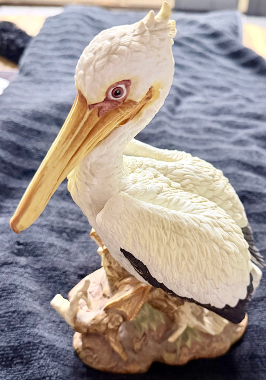 Vintage White Pelican Figurine — Andrea by Sadek | Hand-Painted Porcelain Collectible