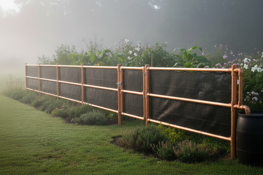 Atmospheric Water Gathering Fence — Full Copper