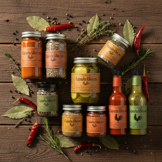 CajunInABox.com — Flat Lay