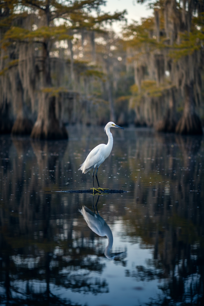Louisiana Egret Reflection