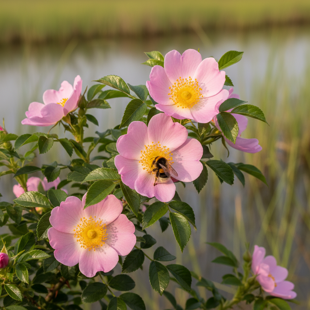 Swamp Rose (Rosa palustris)