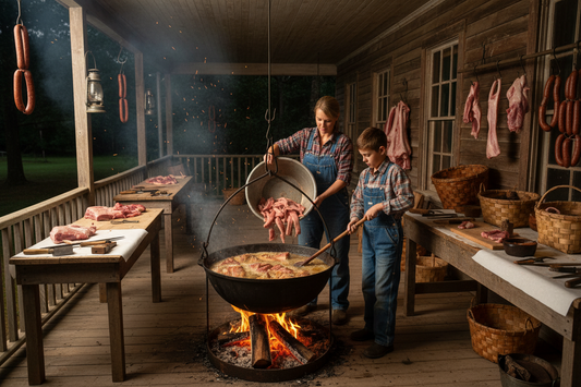 🐖 Cooking Cracklins on the Butcher Porch