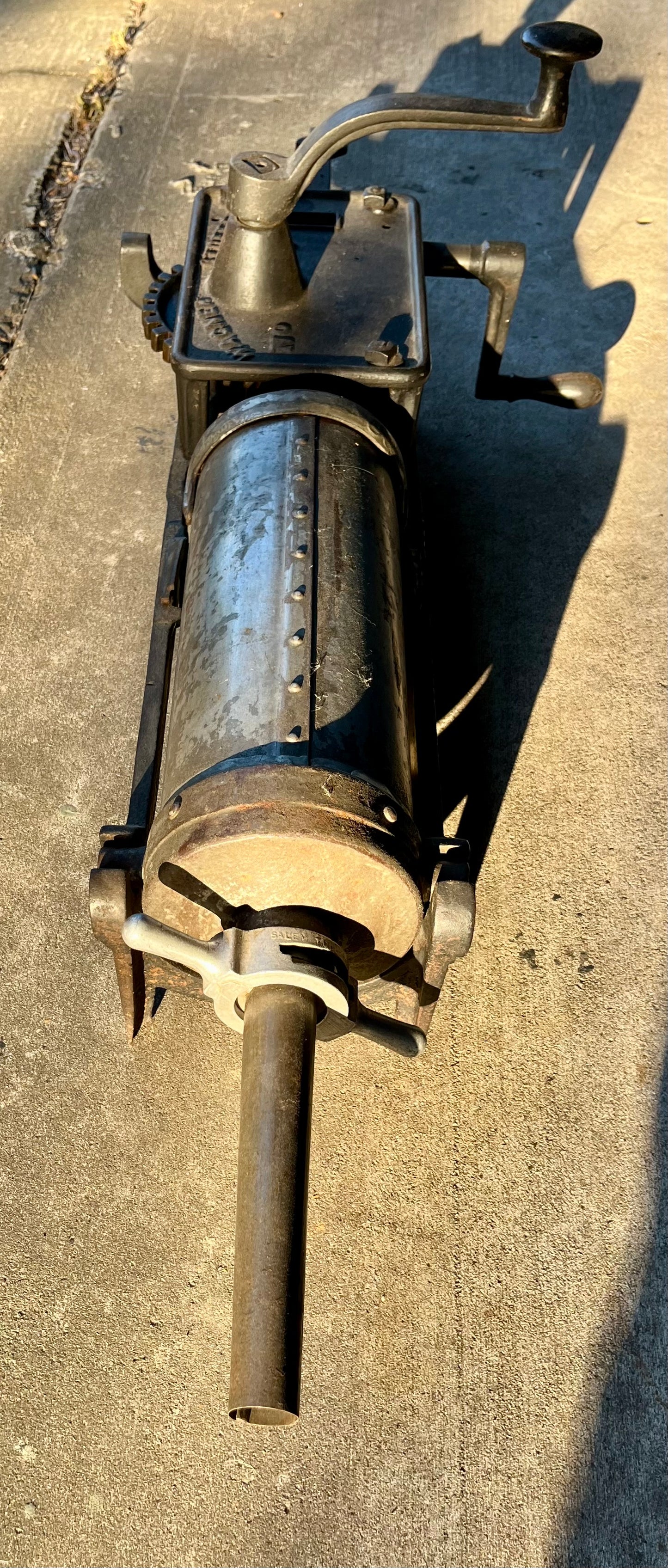 Wagner #3 Antique Cast Iron Sausage Stuffer — Circa 1849 | Pre-Civil War Collectible