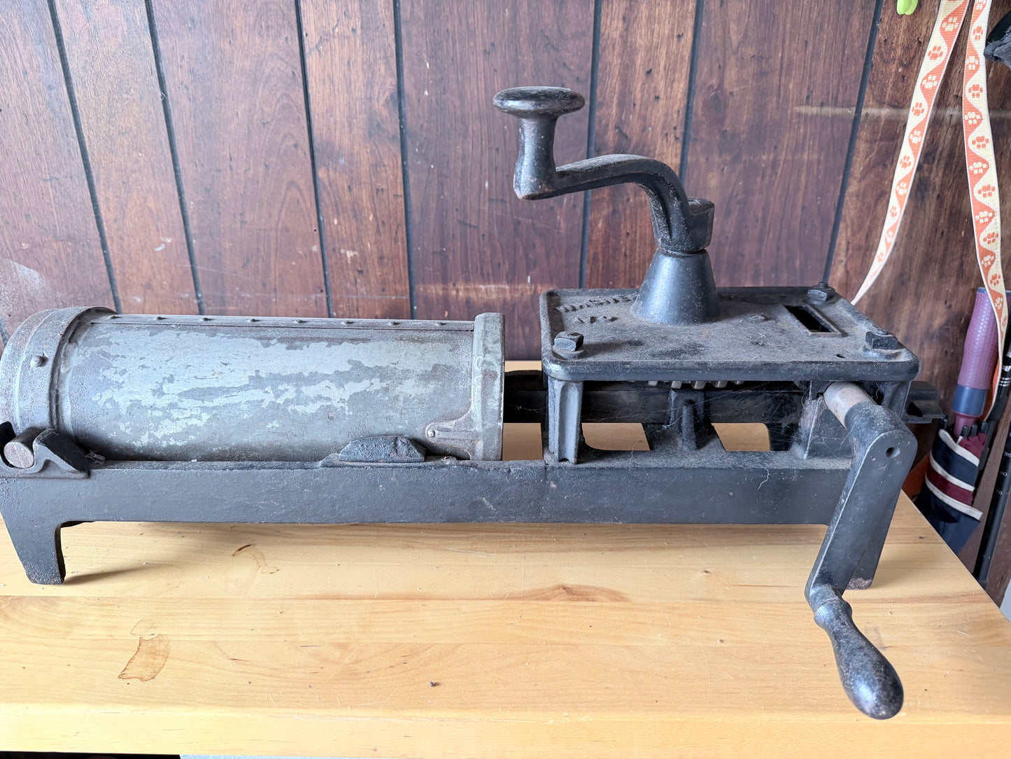 Wagner #3 Antique Cast Iron Sausage Stuffer — Circa 1849 | Pre-Civil War Collectible