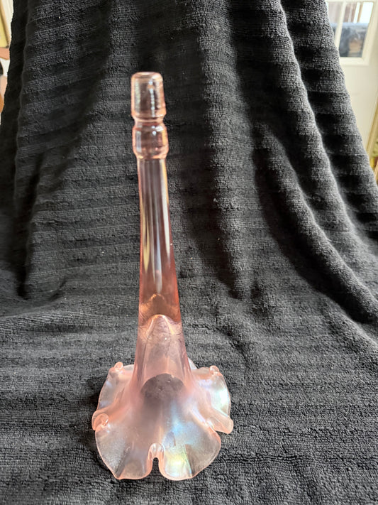 Fenton Velva Rose Stretch Glass 4-Horn Epergne — 75th Anniversary Edition (1980)