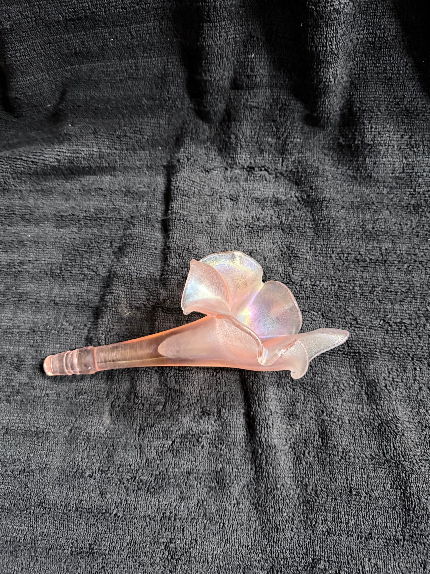Fenton Velva Rose Stretch Glass 4-Horn Epergne — 75th Anniversary Edition (1980)