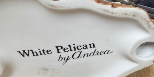 Vintage White Pelican Figurine — Andrea by Sadek | Hand-Painted Porcelain Collectible