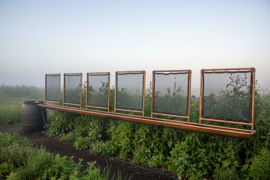 Heritage Dew Collection System — Copper & Stainless | Jardin Healing Garden