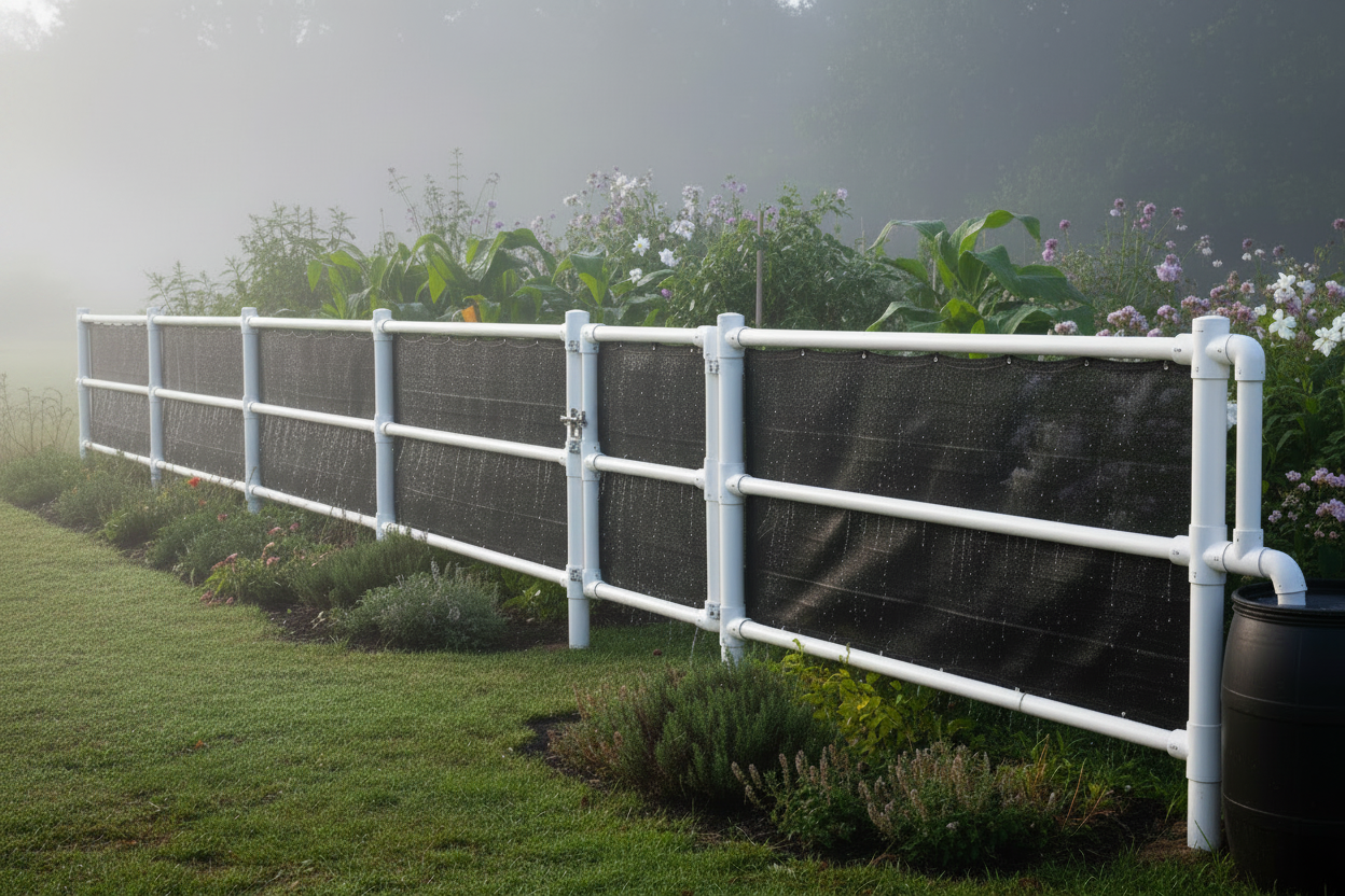 Atmospheric Water Gathering Fence — Frontal View