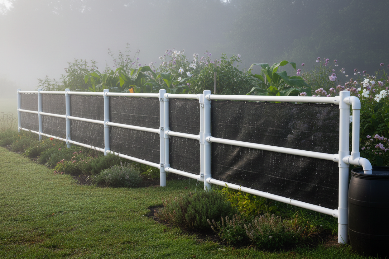 Atmospheric Water Gathering Fence — Healing Garden Perimeter