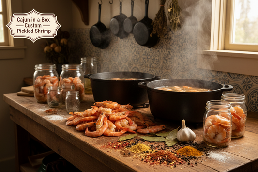 Cajun Pickled Shrimp — Small Batch, Made to Order | CajunInABox by Big Mamou Enterprises