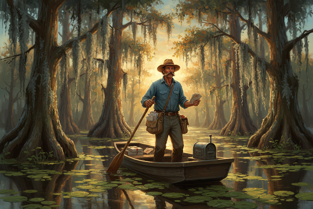 Cajun Postman in a Bateau