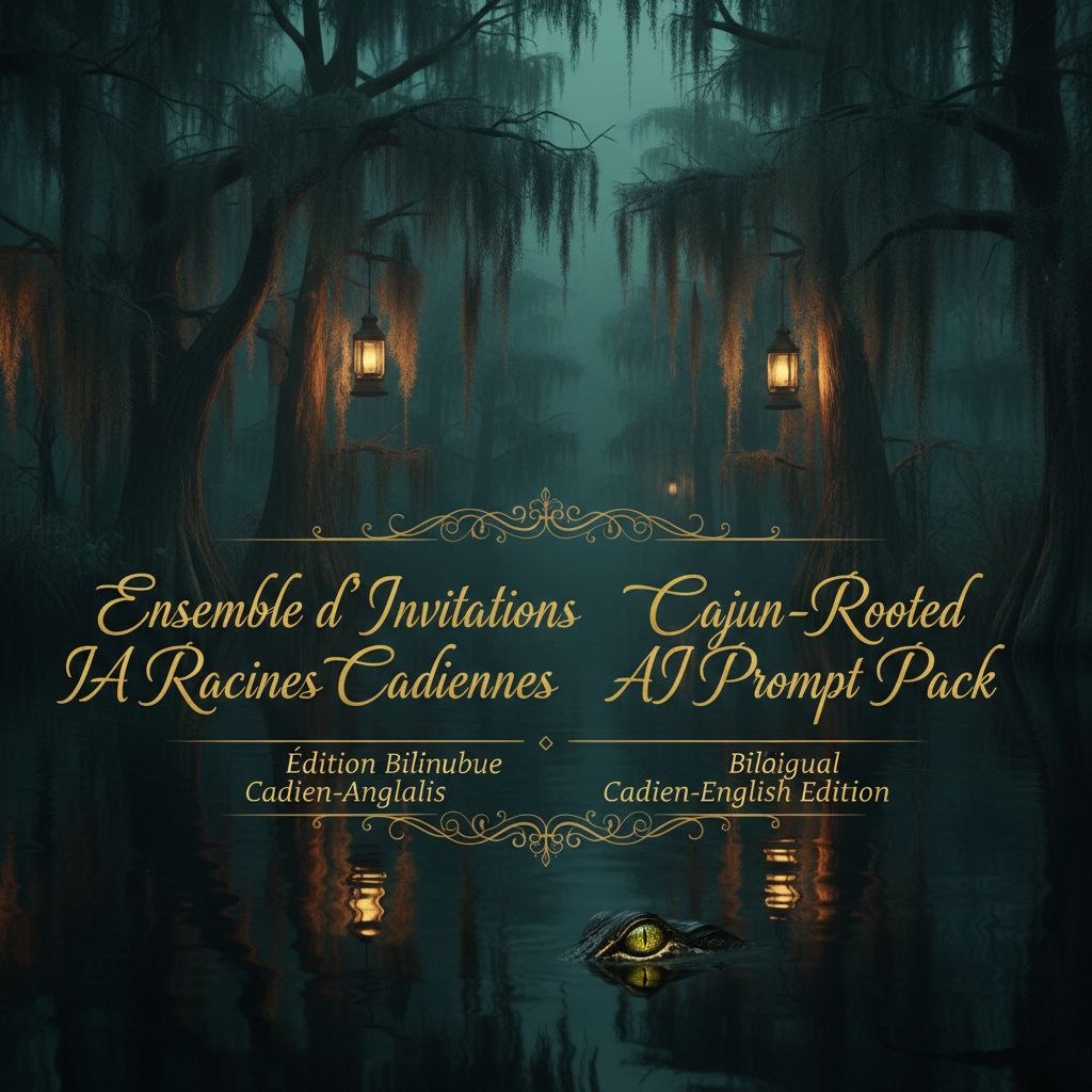 Cajun‑Rooted AI Prompt Pack — Bilingual Cadien‑English Edition (25 Prompts)