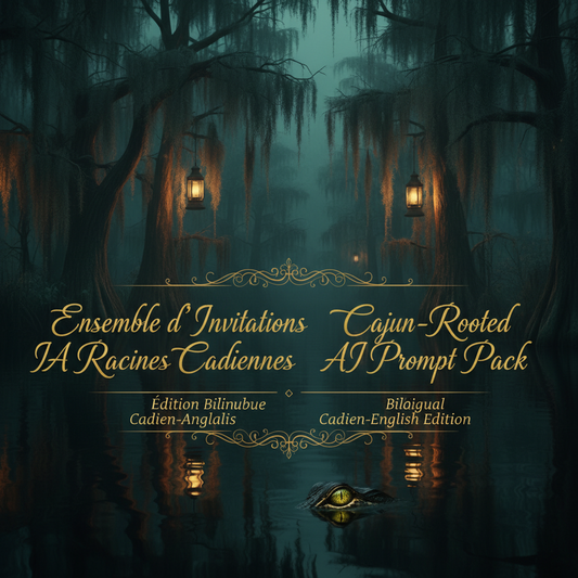Cajun‑Rooted AI Prompt Pack — Bilingual Cadien‑English Edition (25 Prompts)