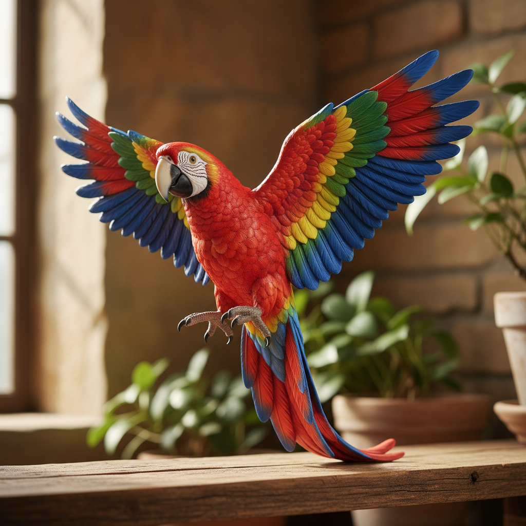 Macaw Parrot Figurine